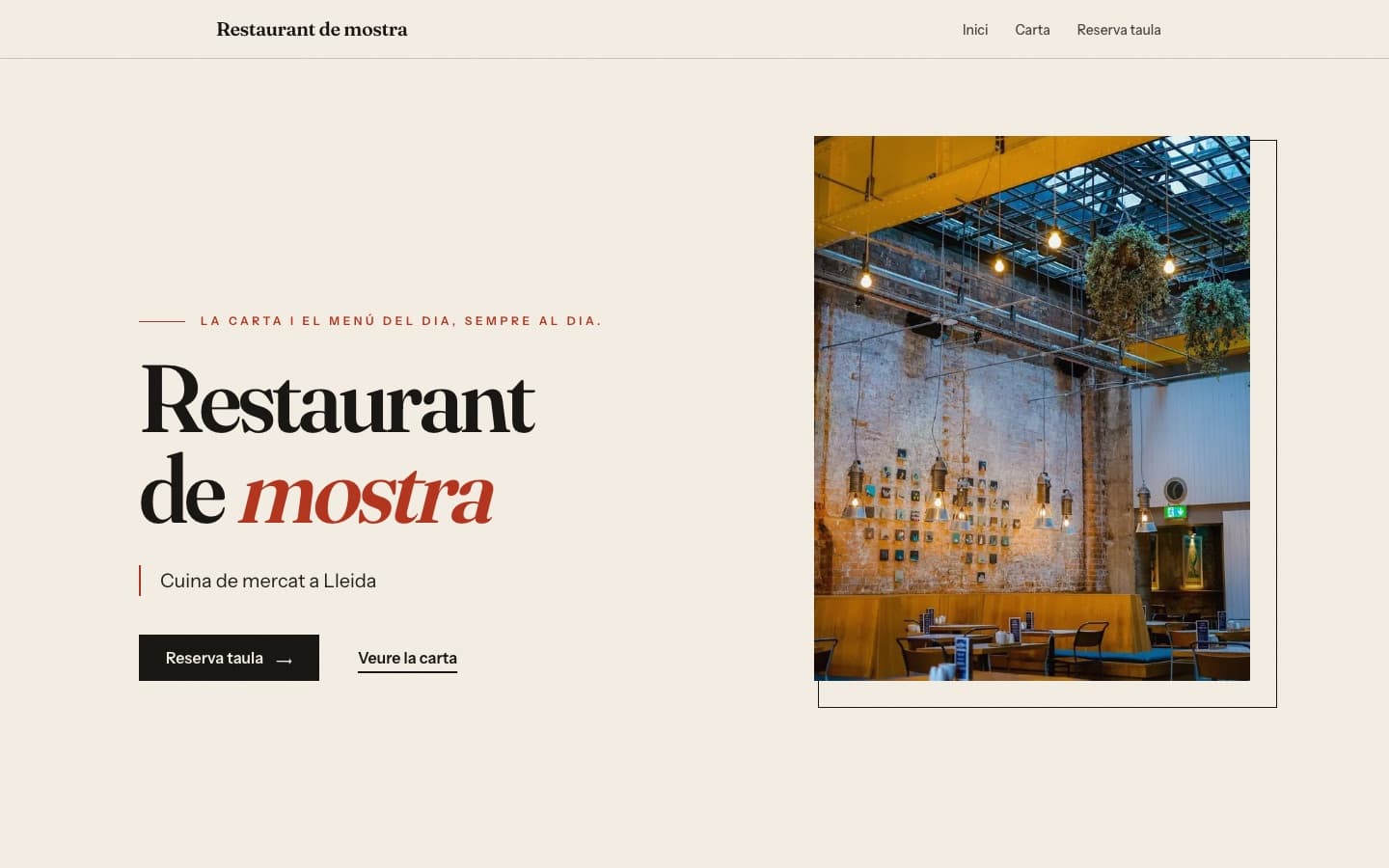 Portada d’exemple amb l’estil Editorial